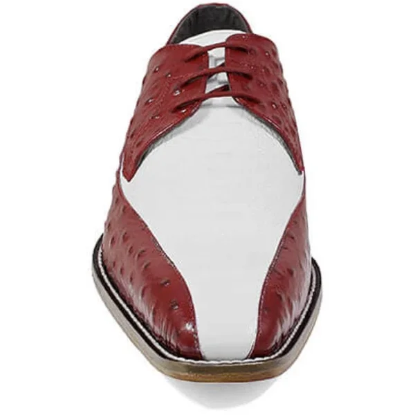 Stacy Adams Trevi Leather Sole Bike Toe Oxford Shoes Red Multi 25367-640, Men's, Size: 7.5