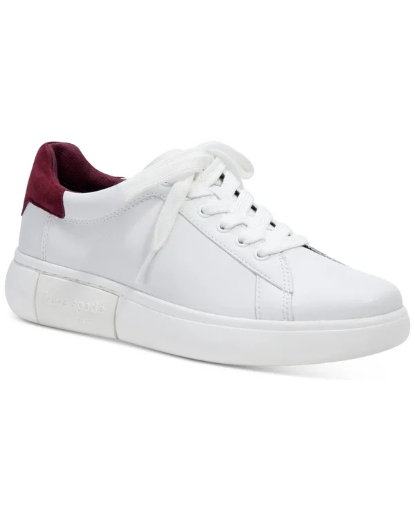 Kate Spade Lift Sneakers - Optic White/Grenache - 8