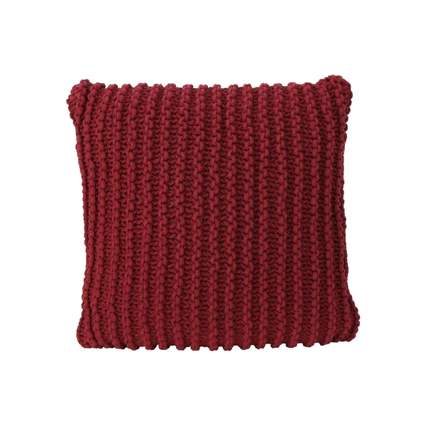 17.25x22 Burgundy Red Contemporary Square Knitted Throw Pillow