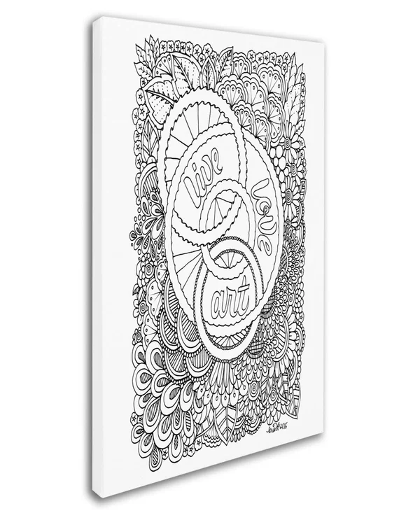 KCDoodleArt 'Enchanted Gardens 8' Canvas Wall Art 35 x 47 Inches