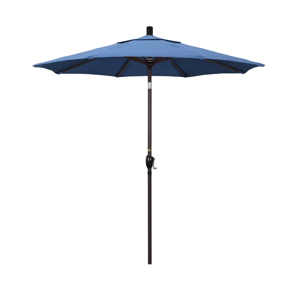 California Umbrella 7.5& Aluminum Market Umbrella Push Tilt Bronze/Pacifica/Capri GSPT758117-SA26