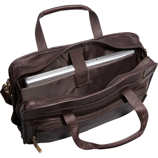 Claire Chase Professional Computer Briefcase Saddle