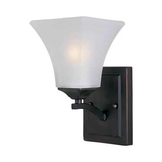 Maxim 20098FTSN Aurora 1-Light Wall Sconce, Satin Nickel