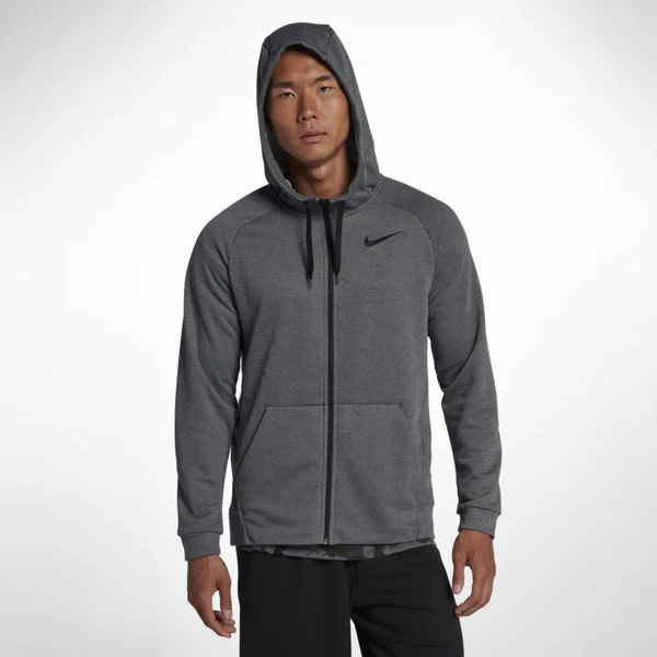 Men's Dry Training Full-Zip Hoodie Nike Charcoal