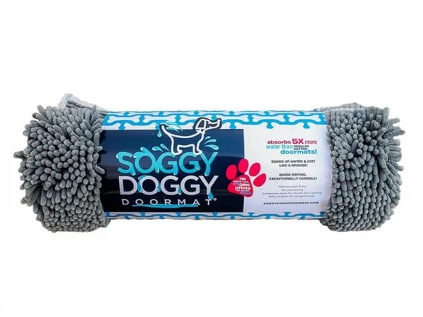 Soggy Doggy: Large Doormat - Grey