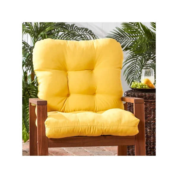 Greendale Home Fashions Outdoor Seat/Back Chair CUSHION, Sunbeam, 42 x 21 x 4 inches