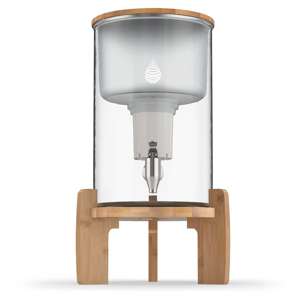 Invigorated Water Ph Recharge Glass Alkaline Water Filter Ionizer – Countertop Water Filter - High Ph Ionized Water, 2.37 Gallon