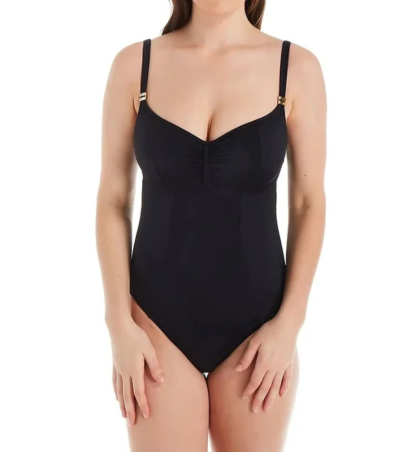 Panache Anya Riva Black Balconnet One-Piece Swimsuit