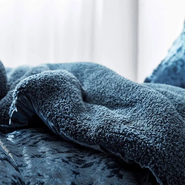 Byourbed Velvet Crush - Coma Inducer Oversized Comforter - Champagne Navy - Queen, 94" x 98"