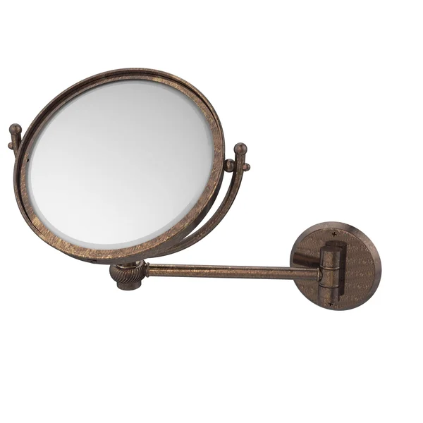 Allied Brass 8-in Wall Mounted Make-Up Mirror 3X Magnification - Venetian Bronze