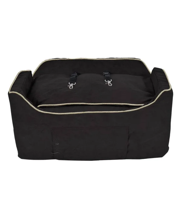 Chewy.com Snoozer Pet Products Luxury Lookout II Micro Suede Dog & Cat Car Seat, Black, Large