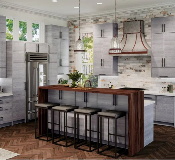 Wilora Paloma Marquis Grey Wood 12x22 x 27.13x22 x 24x22 Desk 1 Door Base Cabinet - Engineered Wood TGW-DDO12