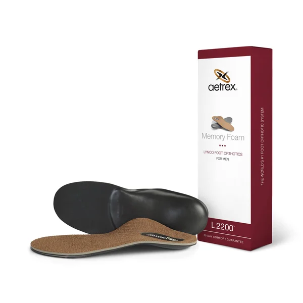 Aetrex Men's L2200 Memory Foam Orthotic - Black - 14