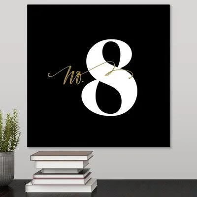 Ebern Designs Giclee 'No.8' Graphic Art Print, White