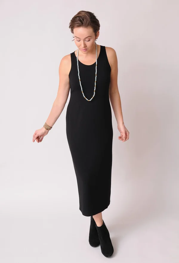 Eileen Fisher Women's Scoop Neck Dress - Black - M