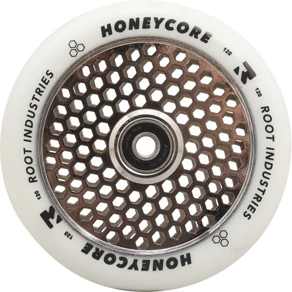 Root Industries 120mm Honeycore Wheels - White/Mirror