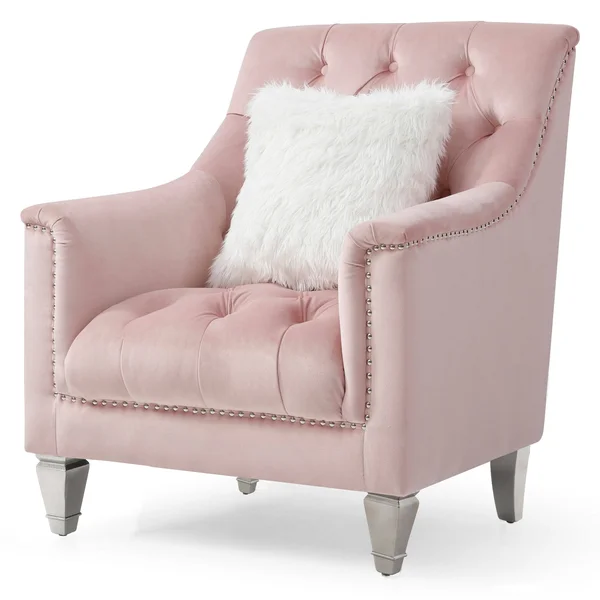 Glory Furniture Dania Gray Velvet Chair
