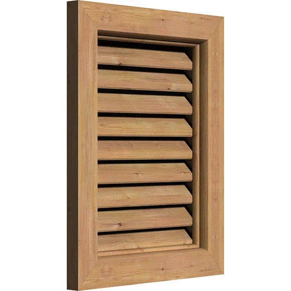 Ekena Millwork GVWVE34X1400SFUWR 34x22W x 14x22H Vertical Gable Vent (39x22W x 19x22H Frame Size): Unfinished, Functional, Smoot