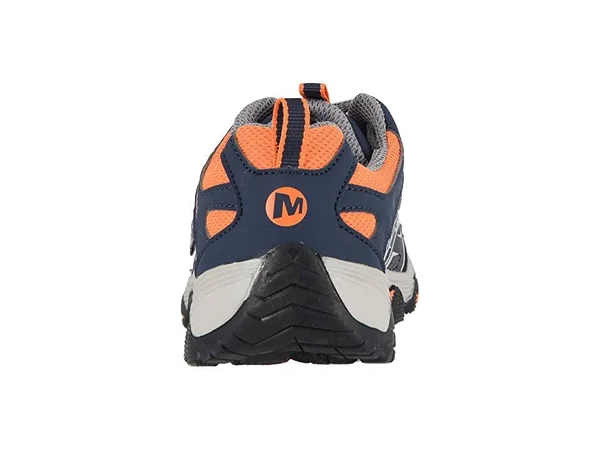 Merrell Kid's Moab FST Low Waterproof, Size: 6, Navy/Grey/Orange