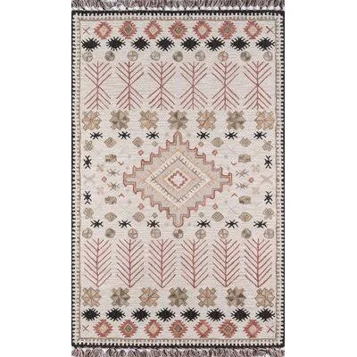 Bronte Southwestern Hand Hooked Wool Pink/Beige Area Rug AllModern Rug Size: Rectangle 3&6x22 x 5&6x22
