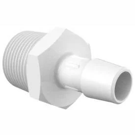 Eldon James 3/4-14 NPT to 1/2x22 Barbed Adapter, Natural Nylon A12-8 NN