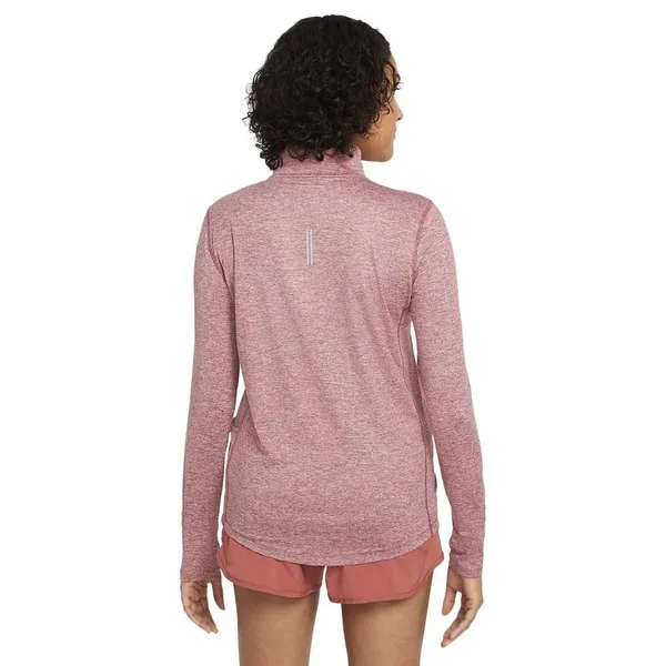 Nike Element 1/2-Zip Running Top - Women's M Canyon Rust/Pink Glaze/Reflective Silv