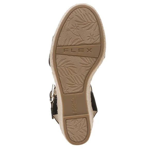 LifeStride Tango 2 Women's Espadrille Wedge Sandals - Size: 8.5 Wide, Blue