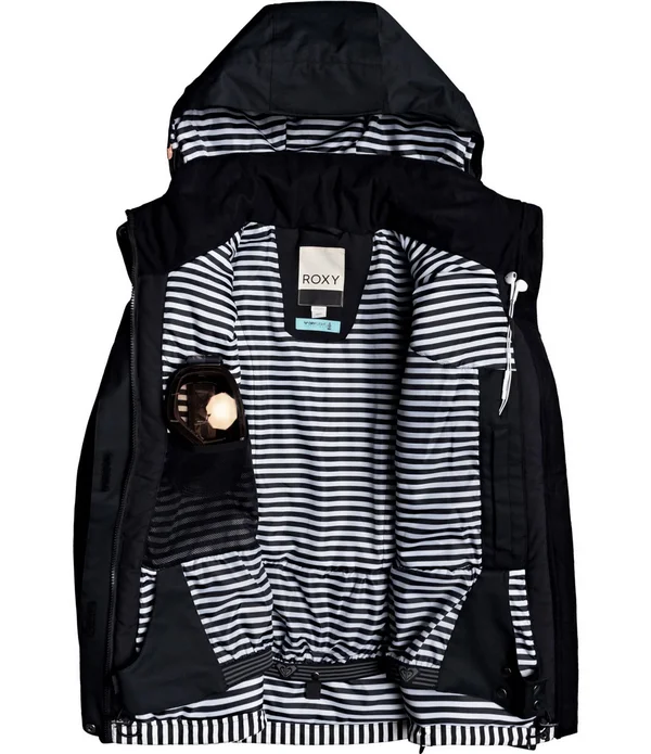 Roxy Jetty Block Jacket - L Black Tropical