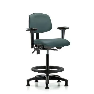 Symple Stuff Astrid Ergonomic Drafting Chair - Blue