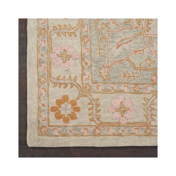 Nourison 5&3x22 x 7&5x22 Sand Jazmine JAZ01 Area Rug