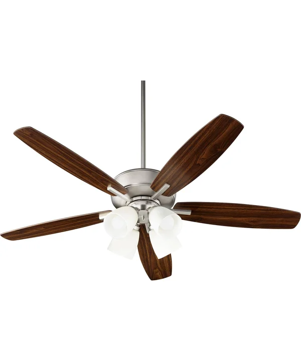 Quorum 70525-465 Breeze 52 inch - 4 Light Ceiling Fan, Satin Nickel