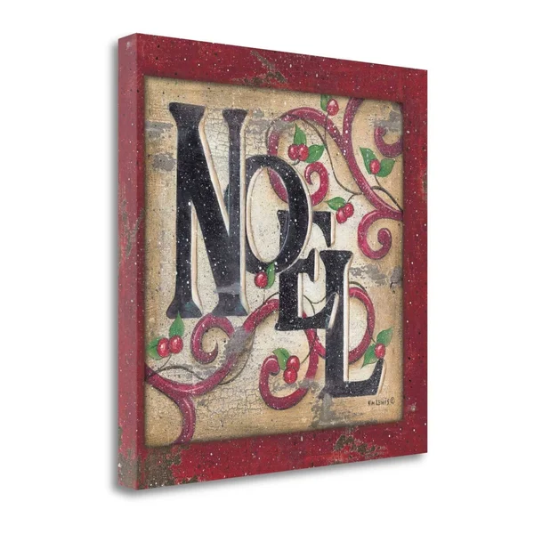 Tangletown Fine Art 'Noel' by Kim Lewis Textual Art on Wrapped Canvas