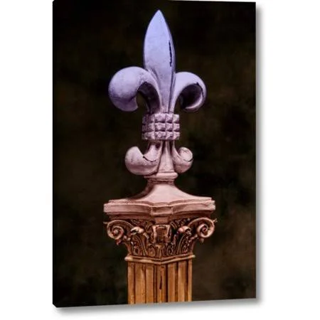 Fleur De Lis Living 'Fleur De Lis I' Photographic Print on Wrapped Canvas - Size: 32 inch H x 21 inch W x 1.5 inch D, Brown
