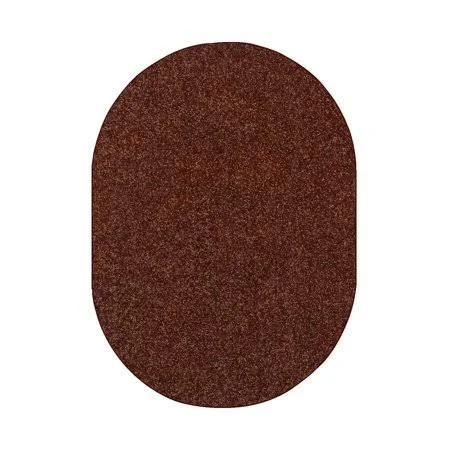 Solid Color Indoor Area Rugs - Chocolate - 7&6 inchx10& Oval, Brown