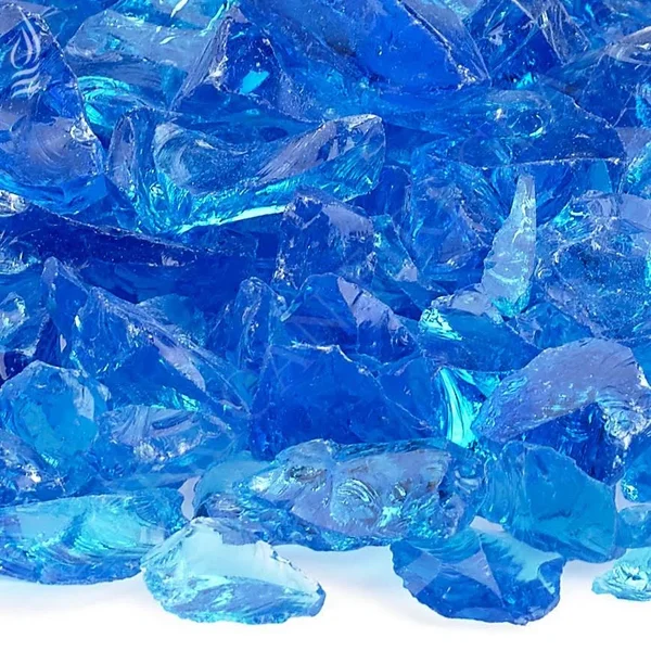 American Fire Glass CG-TURQUOISE-M-10-J Fire Glass