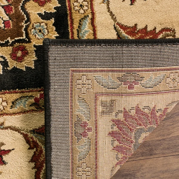Safavieh 2&-3x22 x 16& Lyndhurst LNH555 Black, Ivory Rug
