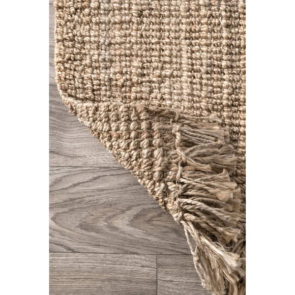 Havenside Home Caladesi Handmade Braided Natural Jute Reversible Runner - 2&6 x 8& Off-White 2& 6 x 8&