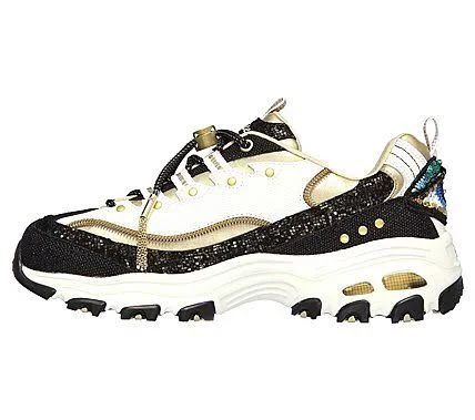 Skechers Women's Premium Heritage: D'Lites - Glamorous View Black/Gold 5.0