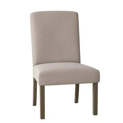 Lahr Upholstered Dining Chair Bloomsbury Market Leg Color: Riverloom, Body Fabric: Charcoal Grey-21553C