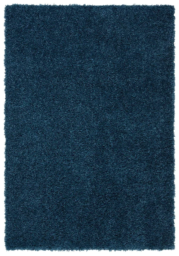 Safavieh August Sophia Solid Plush Shag Area Rug - Navy, 6&7 inch x 6&7 inch Round