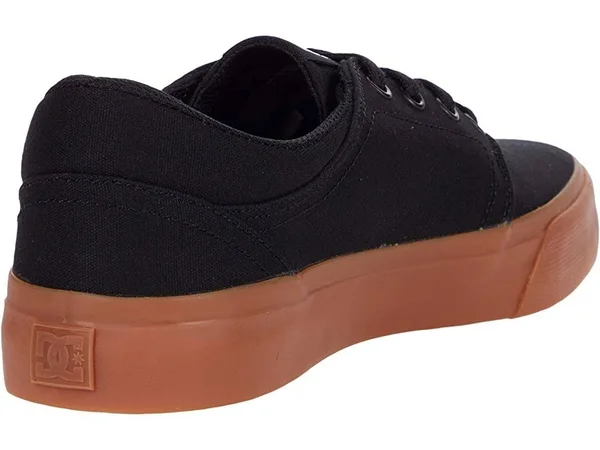 DC Trase TX Skate Shoes Black/Gum 2 : Men's 6 - Women's 7 Medium