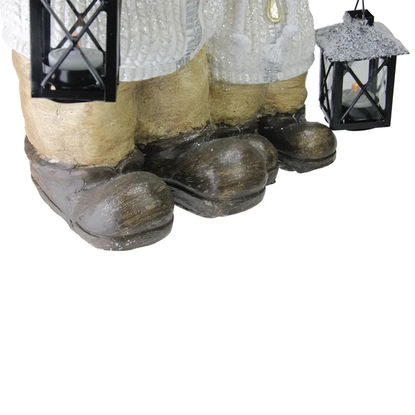 Northlight 18x22 Santa and Snowman with Lanterns Christmas Decoration