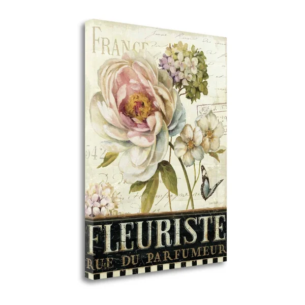 Tangletown Fine Art Marche De Fleurs III by Lisa Audit, Giclee Print on Wrap Canvas, 28x36x22