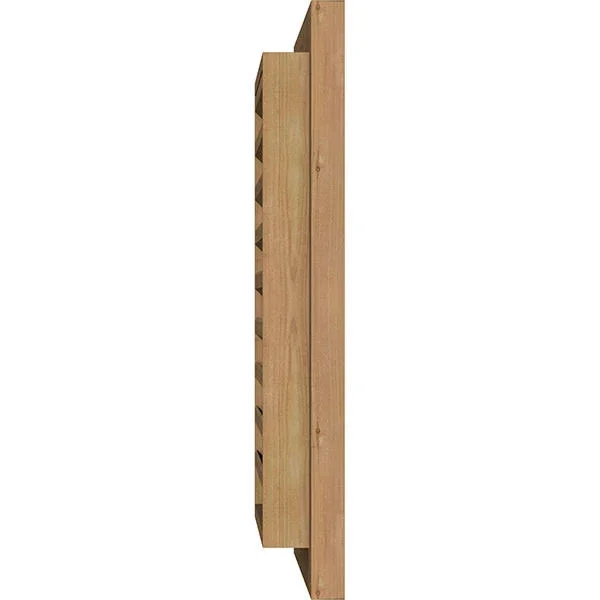 Ekena Millwork GVWVE34X1400SFUWR 34x22W x 14x22H Vertical Gable Vent (39x22W x 19x22H Frame Size): Unfinished, Functional, Smoot