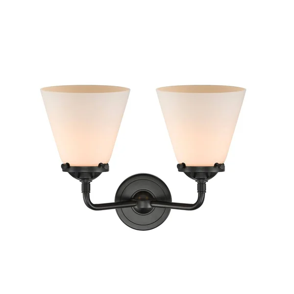 Innovations Lighting-Small Cone 2 Light Bath Vanity Light-284-2W-BAB-G61