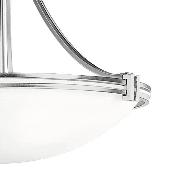 Possini Euro Design Deco Nickel 24 1/4x22 Wide Pendant Light