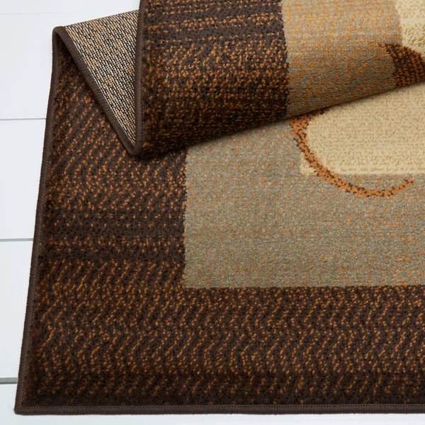 Home Dynamix Royalty Clover Geometric Area Rug, Brown/Blue, 5&2 inchx7&2 inch