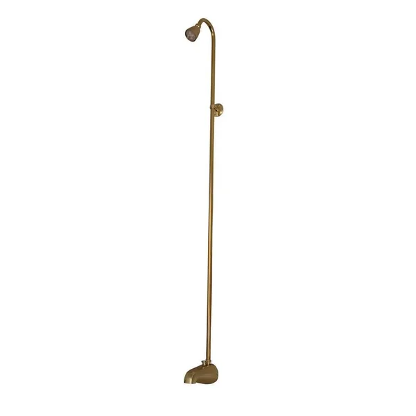 Barclay 4185-PB Converto Shower for Built in Tub, No Handles - Polished Brass