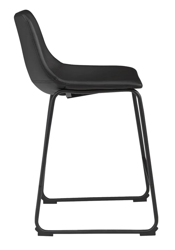 Centiar Black Upholstered Barstool (Set of 2)