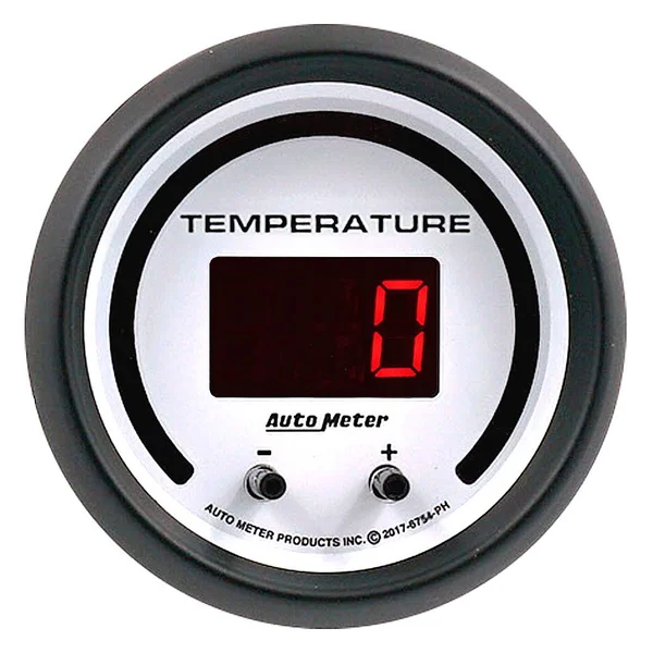 Autometer 6754-UL Ultra-Lite Elite Digital Two Channel Fluid Temp Gauge